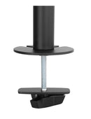 BRATECK 13"-32" Single Monitor Desk Mount. Max Load 8kgs. Rotate, TIlt & Swivel. Includes Clamp & Grommet Option. VESA 75x75 & 100X100. Colour Matt Black - Office Connect 2018