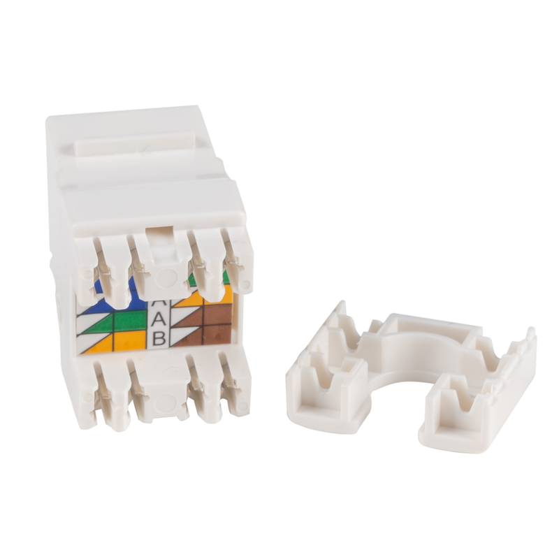 DYNAMIX Slimline Cat6A UTP jack. Colour White