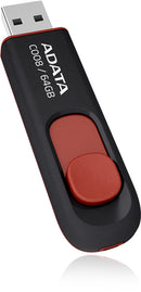 ADATA C008 Retractable USB 2.0 64GB Black/RedFlash Drive - Office Connect 2018