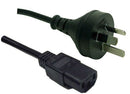 Power Cord 10A/250V IEC (F) to 3 Pin Power (M) 1m - Office Connect 2018