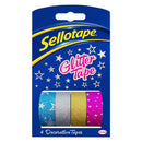 Sellotape On-Hand Refills 18mmx3m 4Pk Glitter - Office Connect 2018