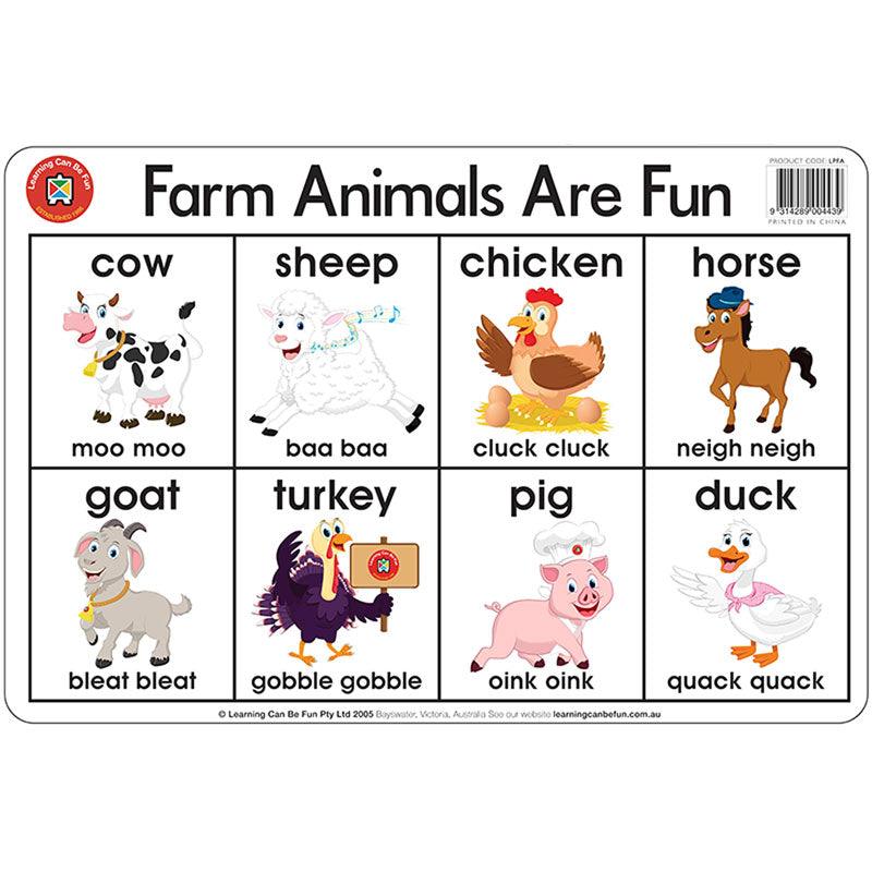 LCBF Placemat Desk Farm Animals Are Fun - Office Connect 2018