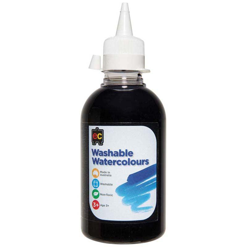 EC Paint Washable Watercolours 250ml Black - Office Connect 2018