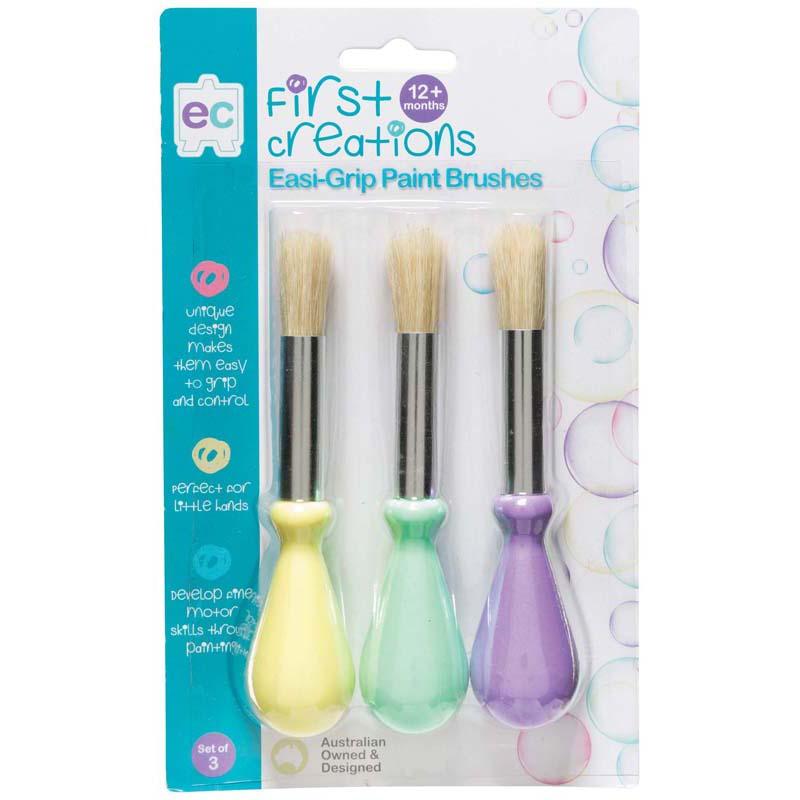 EC First Creations Easi-Grip Paint Brushes Set 3 - Office Connect 2018