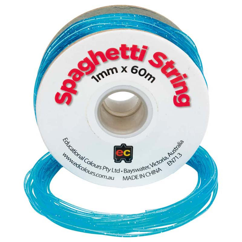 EC String PVC Spaghetti 60m Glitter Sea Blue