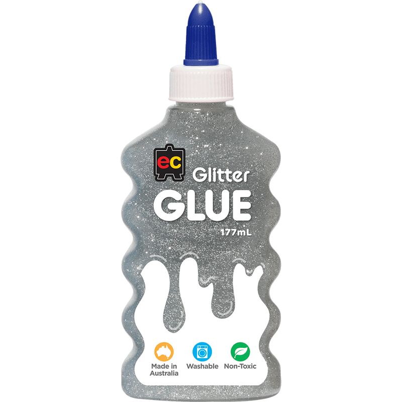 EC Glitter Glue 177ml Silver - Office Connect 2018