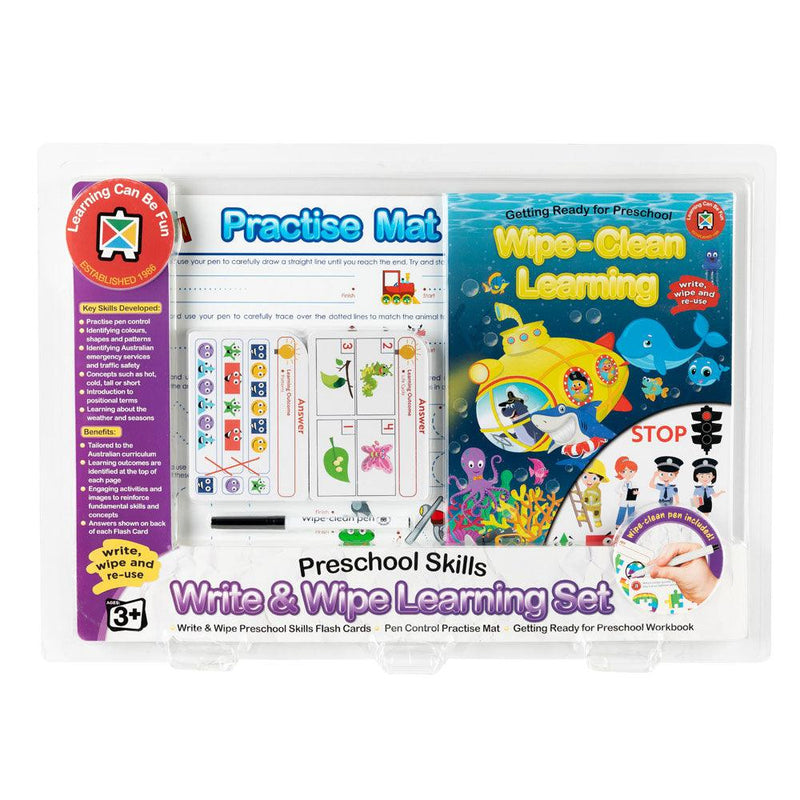 LCBF Write & Wipe Learning Set Preschool Skills - Office Connect 2018