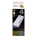 Sansai 4 Way Surge Powerboard with 3 x USB-A & 1x USB-C - Office Connect 2018