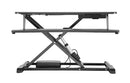 BRATECK Electric Scissor Lift Desktop Sit-Stand Workstation with Keyboard Tray Deck. Height Adjustable 156-480mm. Work Surface Size 800x400mm (LxW). weight cap. 20kgs. Black Colour. - Office Connect 2018