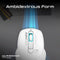 PROMATE EZGrip Ambidextrous Ergonomic Wireless Mouse. 800/1200/1600Dpi, Easy Plug & Play, Up to 6 Millon Keystrokes, Lag-free, Long Life Battery with Low Power Consumption. White Colour - Office Connect 2018