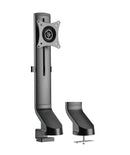 BRATECK 17-32'' Monitor desk mount. Sit/Stand workstation compatible. Max load 8Kgs. Supports VESA 75x75 & 100x100. Rotate, tilt and swivel. Colour: Black. - Office Connect 2018