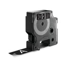 DYMO Genuine D1 Label Cassette Tape 19mm x 7M,  White on Black Suitable for the Label  Manager and LabelWriter Duo label makers - Office Connect 2018