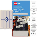 Avery Labels L7264 Pistachio 32x94 A5 8up 10 Sheets - Office Connect 2018