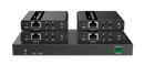 LENKENG 1-In-4-Out 4K@30Hz HDMI Extender. 1x HDMI in & 4x RJ45 out. Compatible with CAT6/6a/7 Cables, Transmit up to 70m, Plug & Play, Wall-mountable, Supports EDID, Includes 1x Transmitter & 4x Rx.