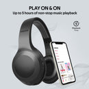 PROMATE Deep Base Bluetooth V5.0 Wireless Over-ear Headphones. Up to 5 Hours Playback, Built-in 200mAh Battery. 10m Operating Distance. Exceptional hi-res Driver Black Colour. - Office Connect 2018
