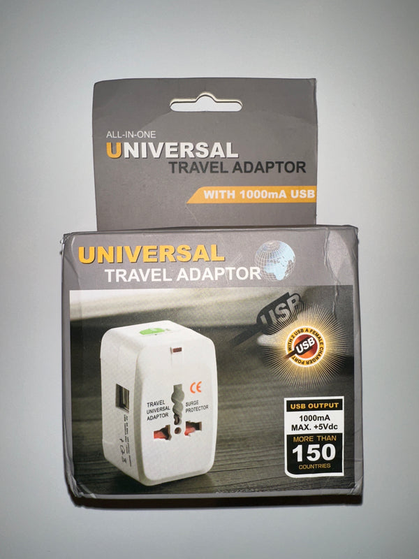 All-in-One Universal Travel Adaptor with 1000mA USB output: - Office Connect 2018
