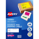 Avery Shipping Label L7162FP Fluoro Pink Laser 99.1x34mm 16up 25 Sheets - Office Connect 2018
