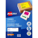 Avery Shipping Label L7162FO Fluoro Orange Laser 99.1x34mm 16up 25 Sheets - Office Connect 2018