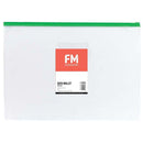 FM Data Wallet A4 Clear PVC With Zip Assorted - Office Connect 2018