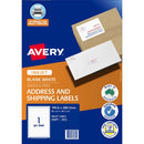 Avery Label J8167-50 Inkjet 1up 50 Sheets 199x289mm - Office Connect 2018