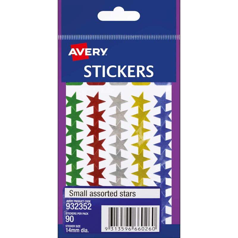 Avery Label Stars Small Assorted 90 Pack - Office Connect 2018