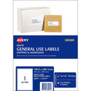 Avery Label L7167 General Use A4 1up 100 Sheets 199x289mm - Office Connect 2018