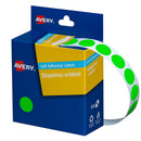 Avery Label Dispenser DMC14FG Green Fluoro Round 14mm 700 Pack - Office Connect 2018