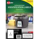 Avery Ultra Resistant ID Label L7917 White Laser 208x295mm 1up 10 Sheets - Office Connect 2018