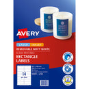 Avery Label L7163 Removable Matte White Rectangle 99.1x38.1 14up 25 Sheets