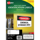 Avery Heavy Duty ID Label L7063 White Laser 99.1x38.1mm 14up 25 Sheets - Office Connect 2018