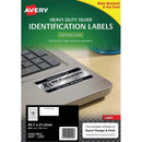 Avery Heavy Duty ID Label L6009 Silver Laser 47.5x21.2mm 48up 20 Sheets - Office Connect 2018