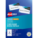 Avery Label L7418-25 Name Badge 86.5x55.5mm 25 Sheets - Office Connect 2018