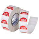 Avery Labels Wednesday Round Day 24mm Red White 1000 Roll - Office Connect 2018