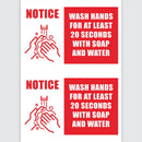 Avery Pre-Printed Self-Adhesive Sign Wash your Hands A4 2up 5 Sheets - Office Connect 2018