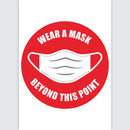 Avery Pre-Printed Self-Adhesive Sign Wear A Mask Round 20cm 5 Sheets - Office Connect 2018