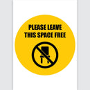 Avery Pre-Printed Self-Adhesive Sign Please Leave this Space Free Round 20cm 5 Sheets - Office Connect 2018