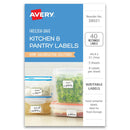 Avery Kitchen & Pantry Freezer Safe Labels Gingham 44x31mm 8up 5 Sheets - Office Connect 2018