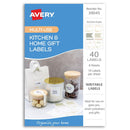 Avery Kitchen & Home Gift Labels Neutral Assorted 10up 4 Sheets - Office Connect 2018