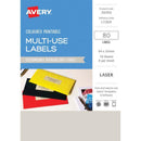 Avery Labels L7264 Pistachio 32x94 A5 8up 10 Sheets - Office Connect 2018