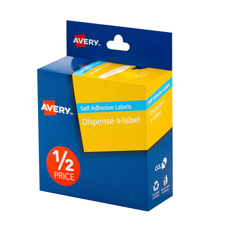 Avery Label Dispenser 1/2 Price 24mm 300 Pack - Office Connect 2018