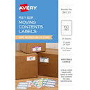 Avery Moving Labels 39131 Assorted Colours 97x45mm 3up 20 Sheets - Office Connect 2018