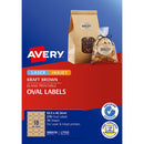 Avery Label L7103 Oval Kraft 18up 15 Sheets 63x42mm - Office Connect 2018