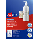 Avery Label L7113 Rectangular Crystal Clear 10up 10 Sheets 96x50mm - Office Connect 2018