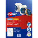 Avery Label L7104REV Round White 60mm 12up 10 Sheets - Office Connect 2018