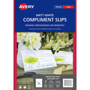 Avery Compliment Card Matt White Laser 210x99mm 3up 10 Sheets - Office Connect 2018