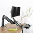 BRATECK 17-27" Dual Monitor Gas Spring Sit-Stand Desk Converter. Folding Keyboard Tray. Counter-Balance Gas Spring. Integrated Ball-Joint. 2nd Storage STOCK CLEARANCE SALE - Office Connect 2018