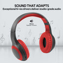 PROMATE Deep Base Bluetooth V5.0 Wireless Over-ear Headphones. Up to 5 Hours Playback, Built-in 200mAh Battery. 10m Operating Distance. Exceptional hi-res Driver Black/Red Colour. - Office Connect 2018