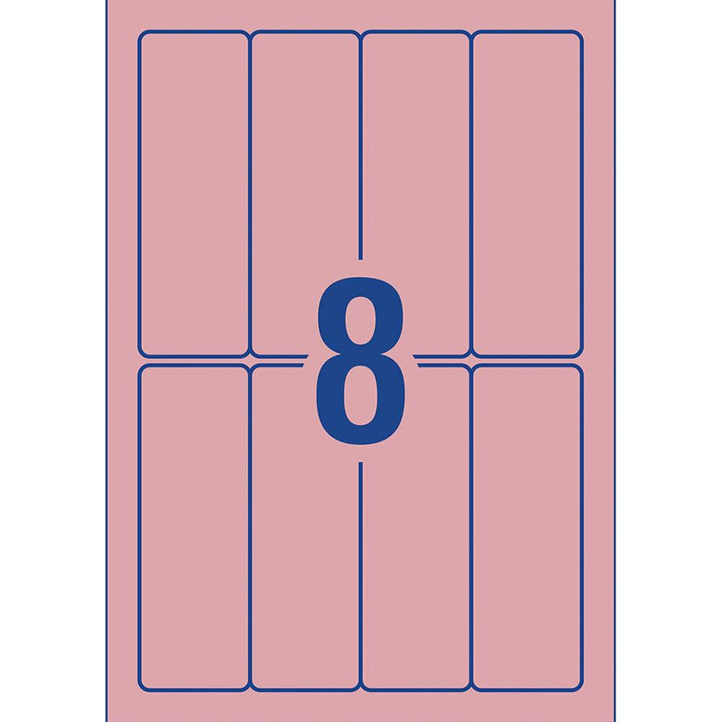 Avery Labels L7264 Salmon 32x94 A5 8up 10 Sheets - Office Connect 2018