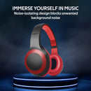 PROMATE Deep Base Bluetooth V5.0 Wireless Over-ear Headphones. Up to 5 Hours Playback, Built-in 200mAh Battery. 10m Operating Distance. Exceptional hi-res Driver Black/Red Colour. - Office Connect 2018