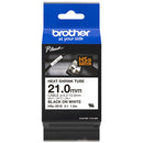 Brother HSe-251E 21.0mm x 1.5m Black on White Heat Shrink Tape - Office Connect 2018